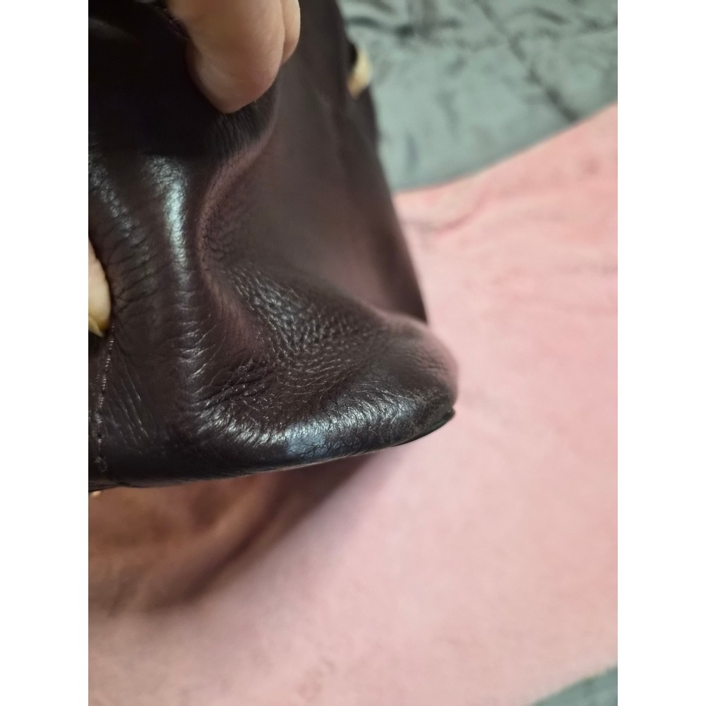 Michael Kors Bedford Pebbled Leather Tote Bag Brown with Gold Hardware - Picture 7 of 12